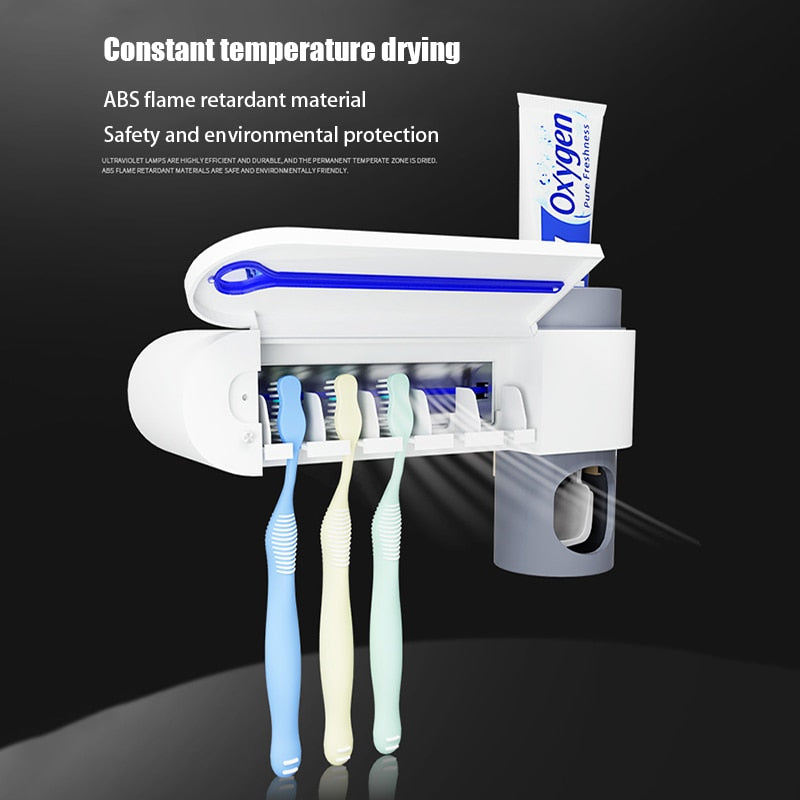 Wall Mounted UV Toothbrush Holder and Dispenser by HitMyNeed