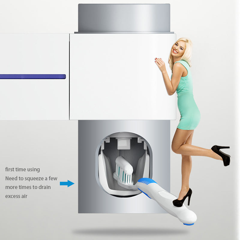Wall Mounted UV Toothbrush Holder and Dispenser by HitMyNeed