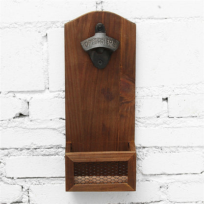 Wall Mounted Vintage Bottle Opener with Cap Catcher by HitMyNeed