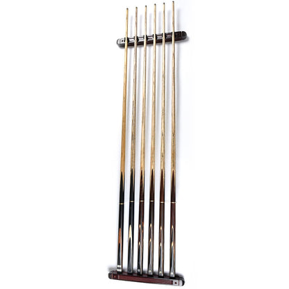 Wall Mounted Wooden Pool Cue Rack for 6 Cues by HitMyNeed