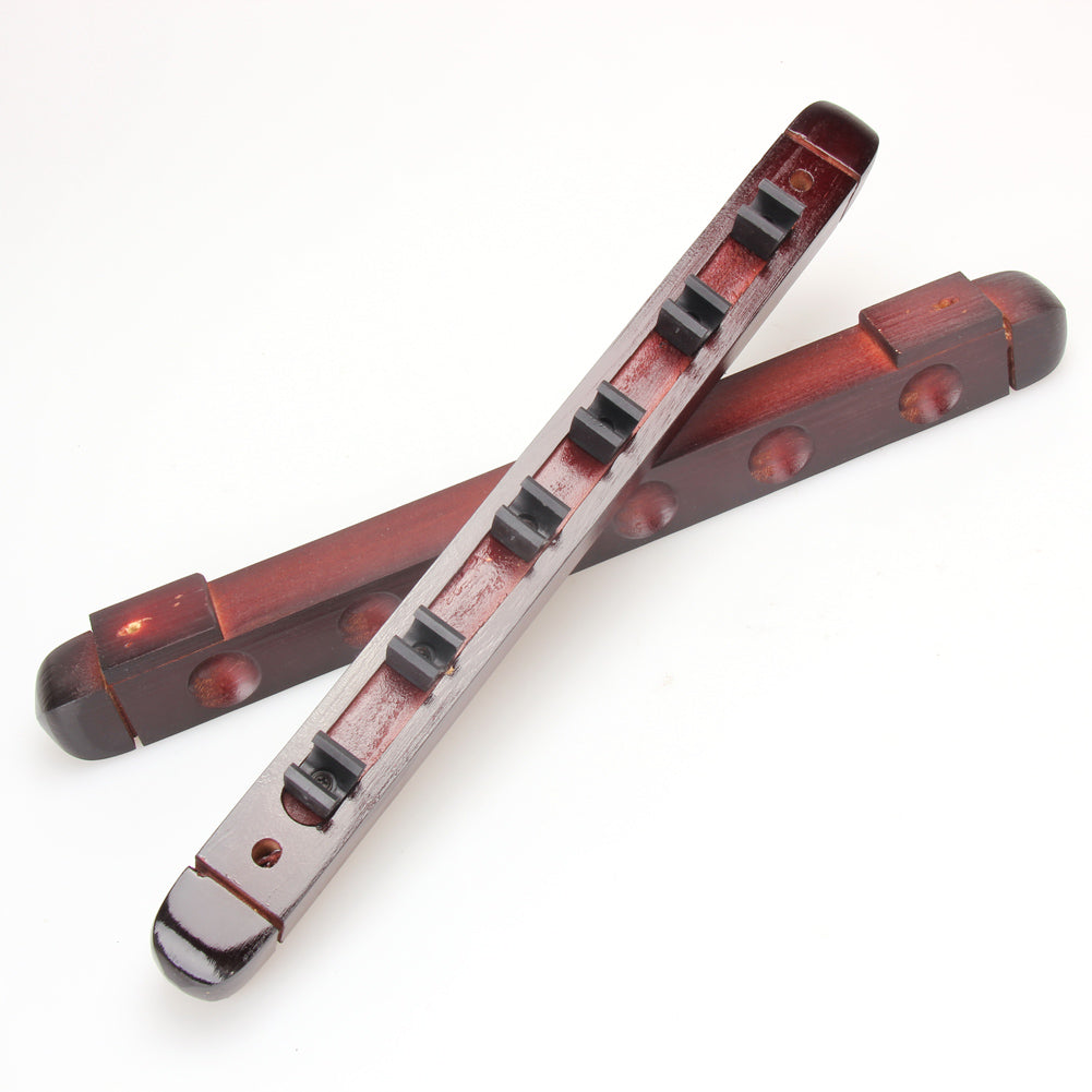 Wall Mounted Wooden Pool Cue Rack for 6 Cues by HitMyNeed