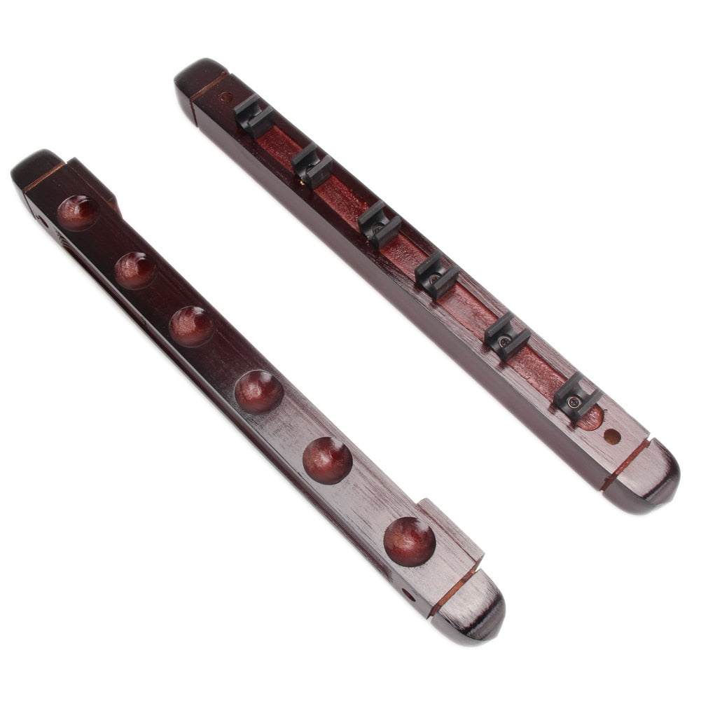 Wall Mounted Wooden Pool Cue Rack for 6 Cues by HitMyNeed