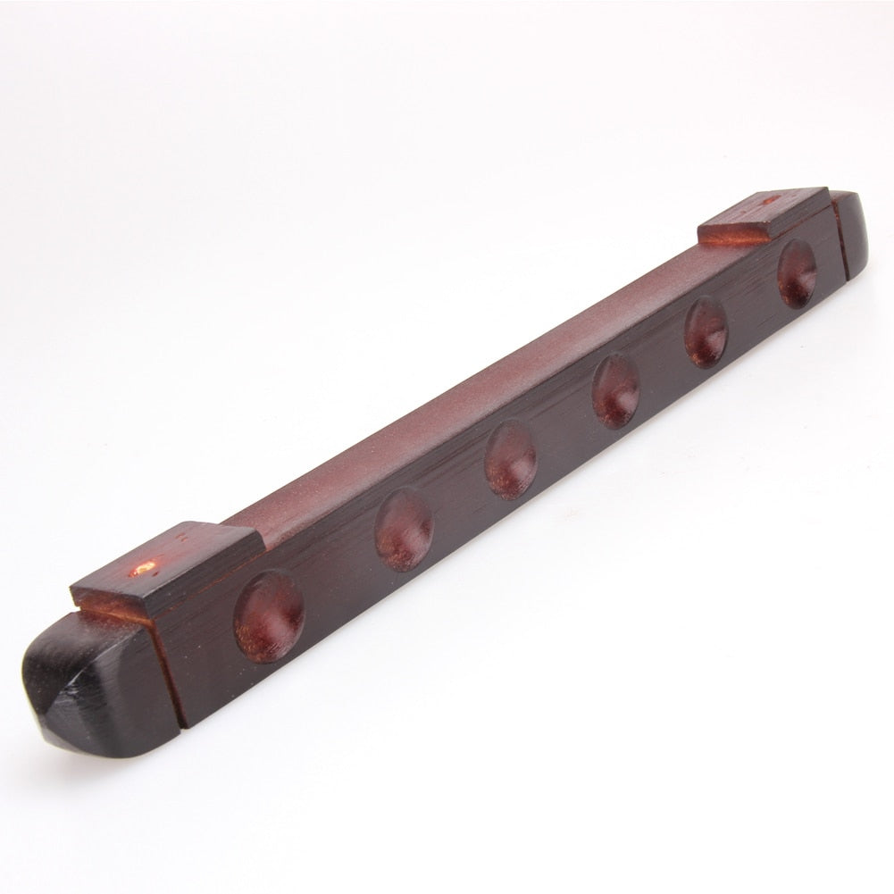 Wall Mounted Wooden Pool Cue Rack for 6 Cues by HitMyNeed