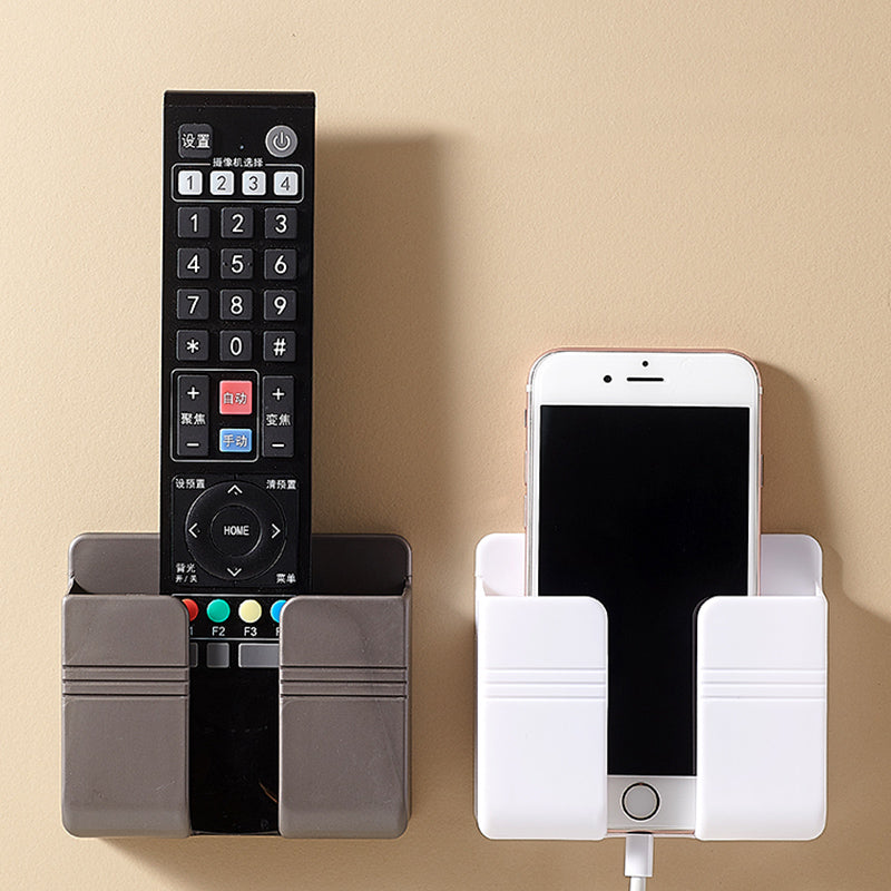 Wall Phone Charging Holder & Remote Control Organizer by HitMyNeed