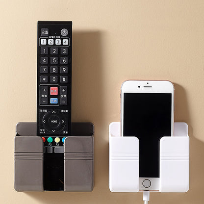 Wall Phone Charging Holder & Remote Control Organizer by HitMyNeed