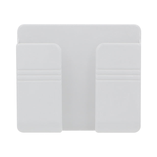 Wall Phone Charging Holder & Remote Control Organizer white by HitMyNeed