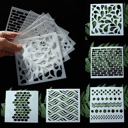 Wall Stencils Design Templates Set of 6 by HitMyNeed