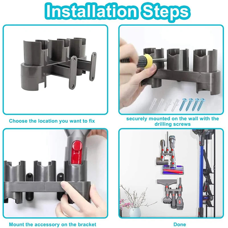 Wall Storage Bracket for Dyson V7 V8 V10 Tools by HitMyNeed