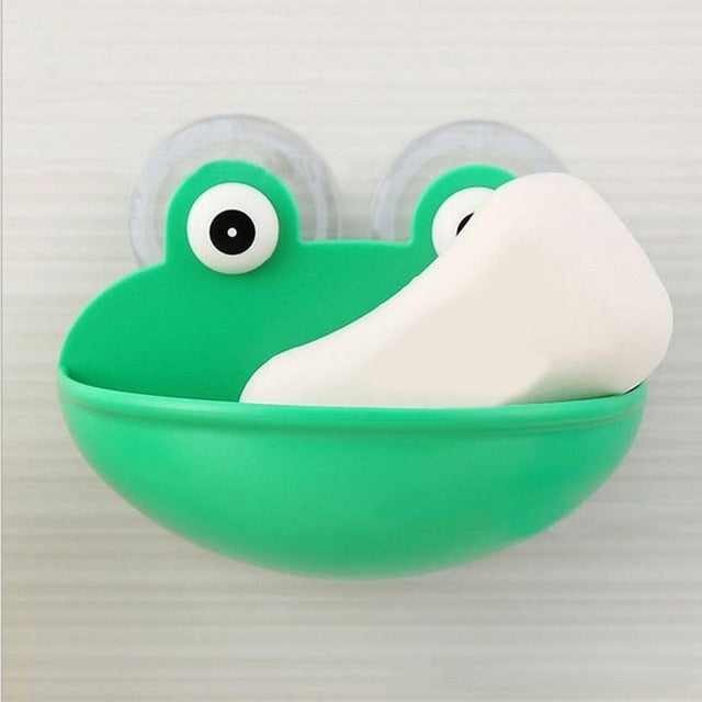 Wall Suction Frog Soap Dish with Drainage Holes by HitMyNeed