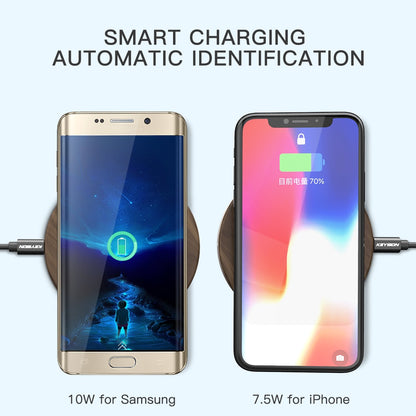 Walnut Wireless Charging Pad for iPhone & Samsung by HitMyNeed