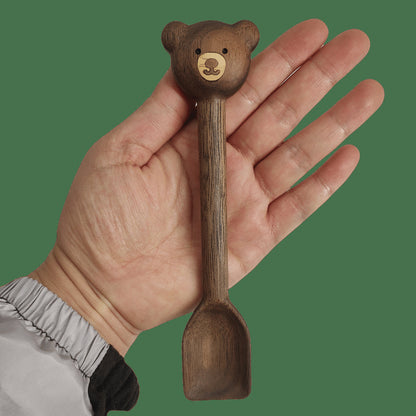 Walnut Wooden Bear Spoon 16cm by HitMyNeed