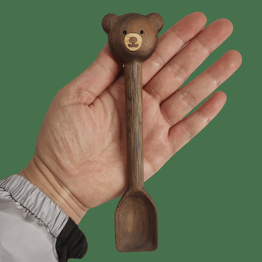 Walnut Wooden Bear Spoon 16cm by HitMyNeed