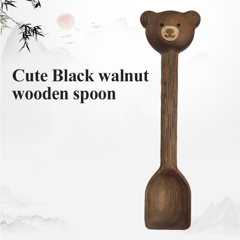 Walnut Wooden Bear Spoon 16cm by HitMyNeed