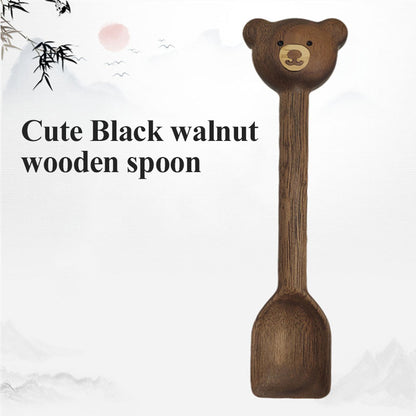 Walnut Wooden Bear Spoon 16cm by HitMyNeed