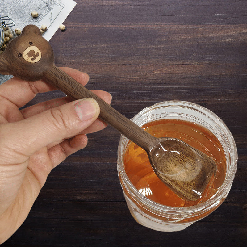 Walnut Wooden Bear Spoon 16cm by HitMyNeed