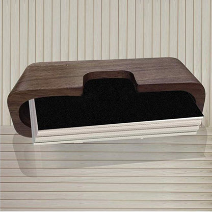 Walnut Wooden Business Card Holder for Desk by HitMyNeed