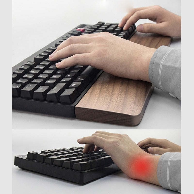 Walnut Wooden Keyboard Palm Rest by HitMyNeed