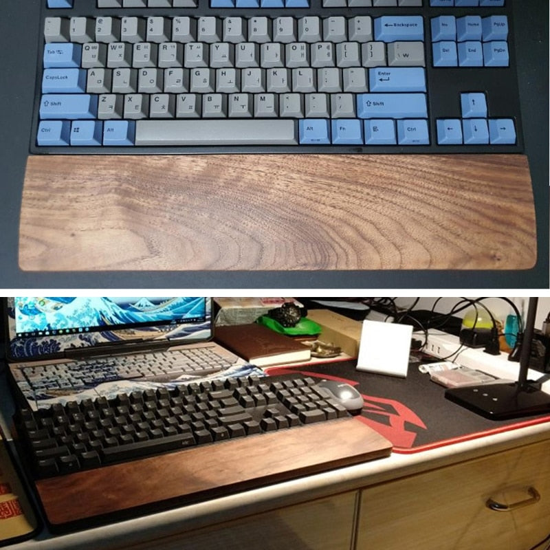 Walnut Wooden Keyboard Palm Rest by HitMyNeed