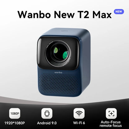 Wanbo T2 Max 1080p WiFi Smart Mini Projector by HitMyNeed