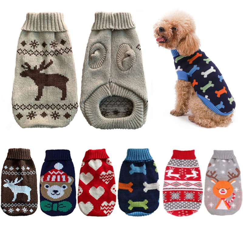 Warm Knitted Dog Sweater for Small & Medium Pets by HitMyNeed