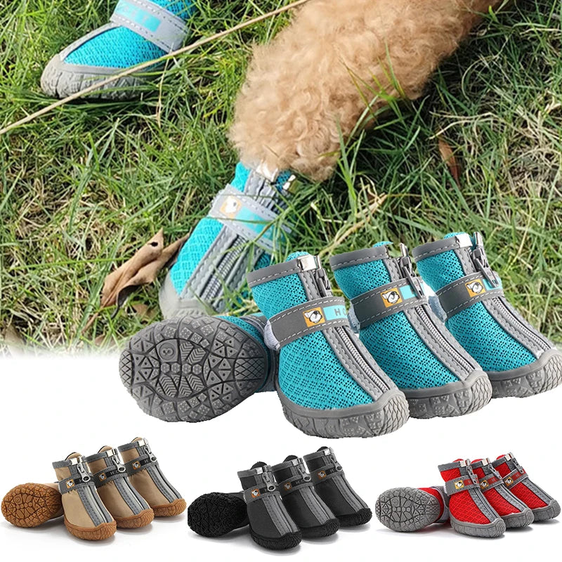Warm Non-Slip Dog Boots with Plush Lining by HitMyNeed