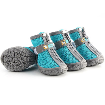 Warm Non-Slip Dog Boots with Plush Lining lake-blue xs by HitMyNeed