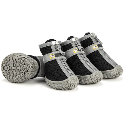 Warm Non-Slip Dog Boots with Plush Lining light-grey m by HitMyNeed