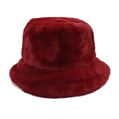 Warm Women's Winter Bucket Hat c008-solid-9 by HitMyNeed