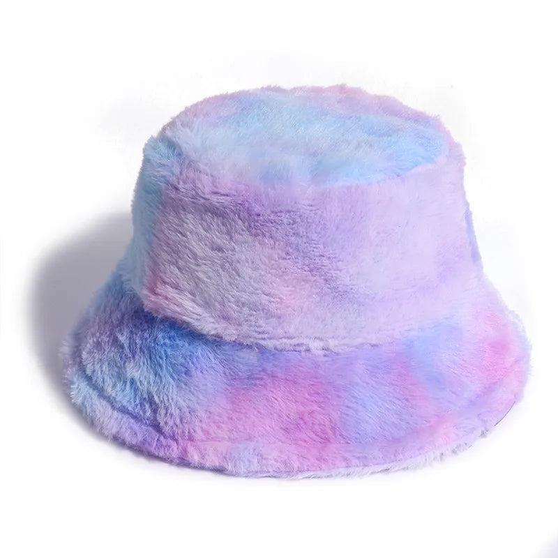 Warm Women's Winter Bucket Hat c008-zilan-1 by HitMyNeed