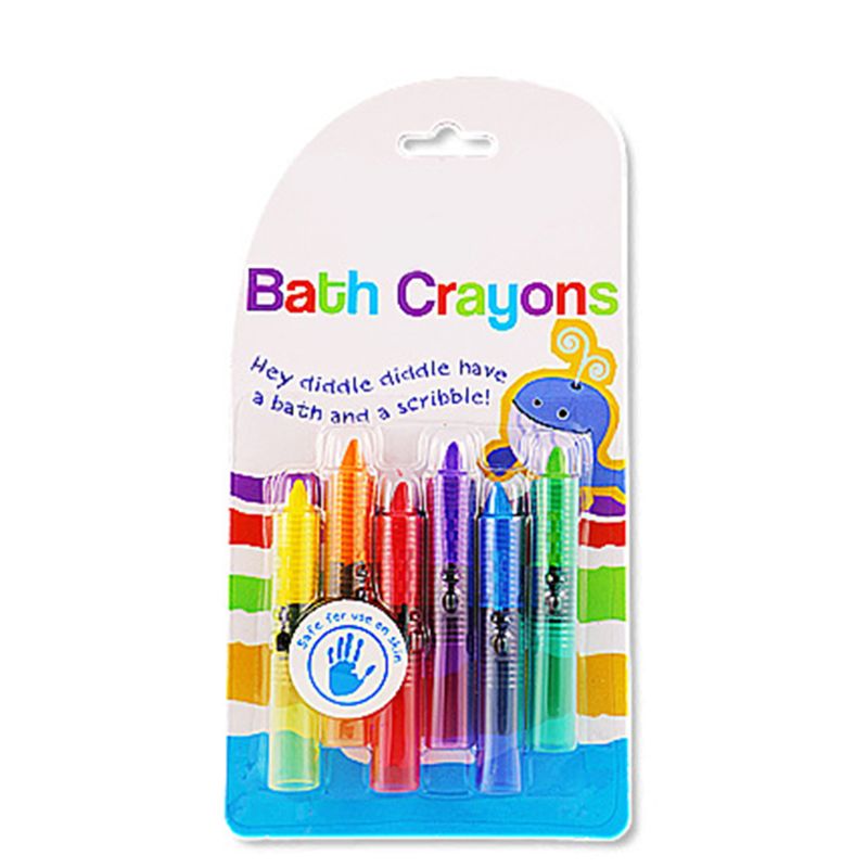 Washable Bath Crayons for Kids (Set of 6 Colors) by HitMyNeed