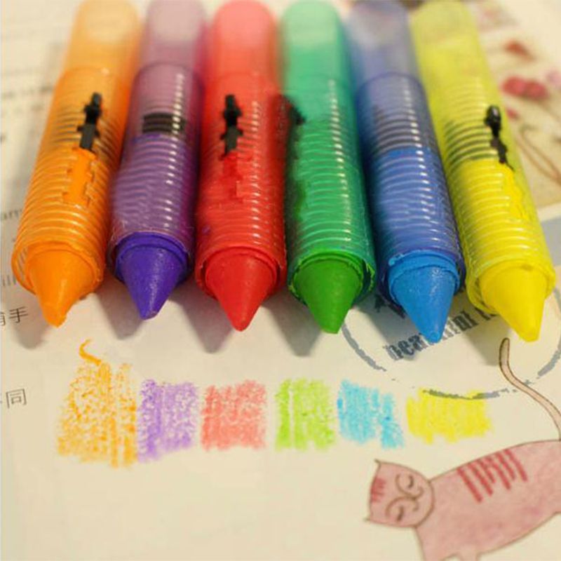 Washable Bath Crayons for Kids (Set of 6 Colors) by HitMyNeed