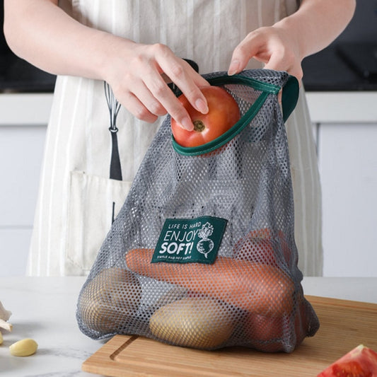 Washable Reusable Mesh Vegetable Bag 25 x 27 cm by HitMyNeed