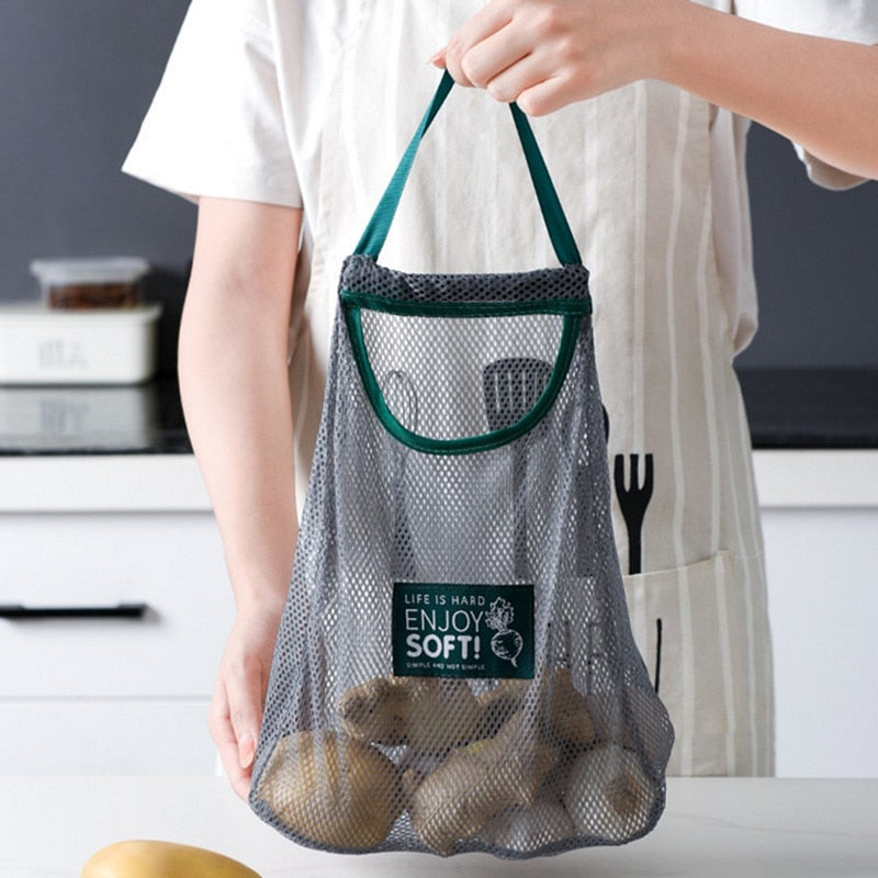 Washable Reusable Mesh Vegetable Bag 25 x 27 cm by HitMyNeed
