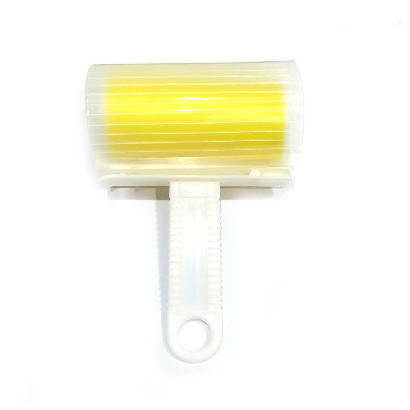 Washable Sticky Lint Remover Roller yellow-with-lid by HitMyNeed