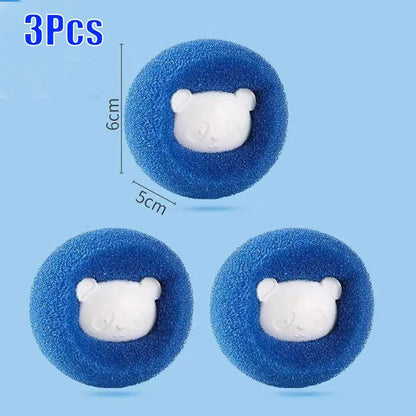 Washing Machine Pet Hair Remover Balls (3 Pack) 3pcs-blue by HitMyNeed