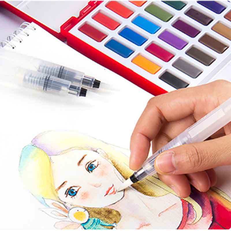 Water Brush Pens Set of 6 for Watercolor & Calligraphy by HitMyNeed