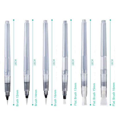 Water Brush Pens Set of 6 for Watercolor & Calligraphy by HitMyNeed