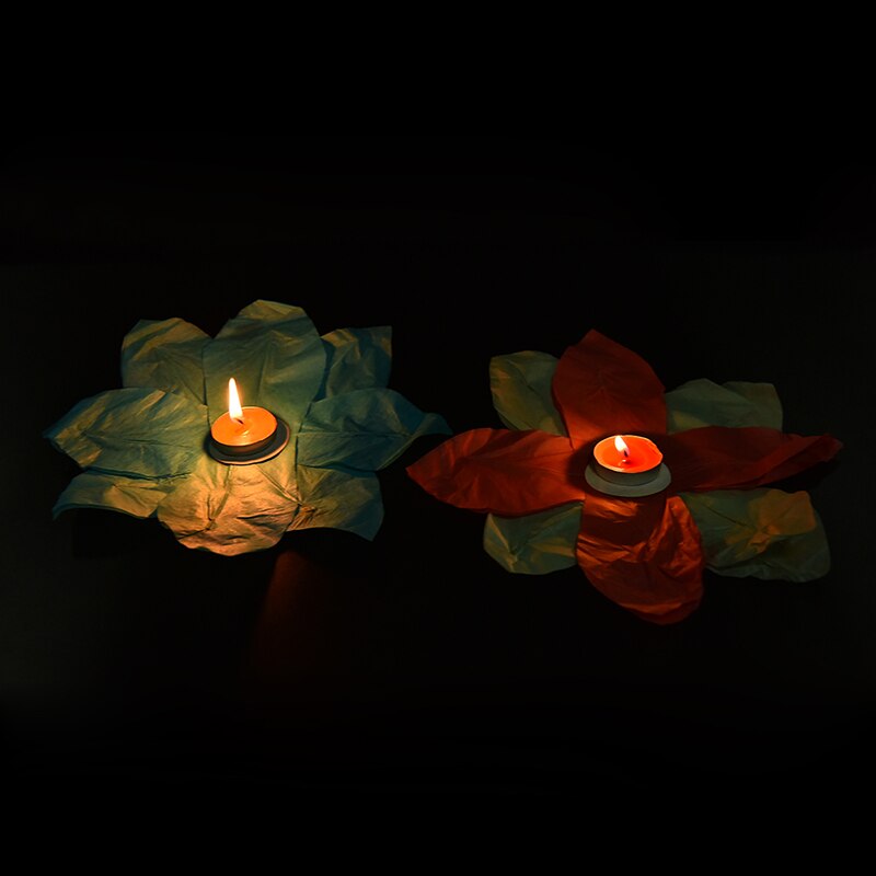 Water Lantern Flower-Shaped Floating Candle Decor by HitMyNeed