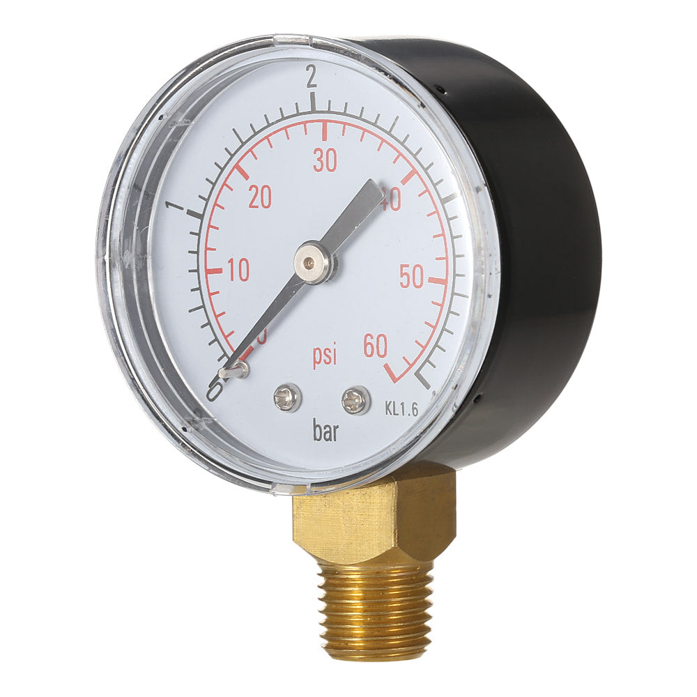 Water Pressure Gauge with 1/4" Thread, 0-60 PSI by HitMyNeed