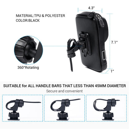 Water-Resistant Bike Phone Mount with Storage Case by HitMyNeed