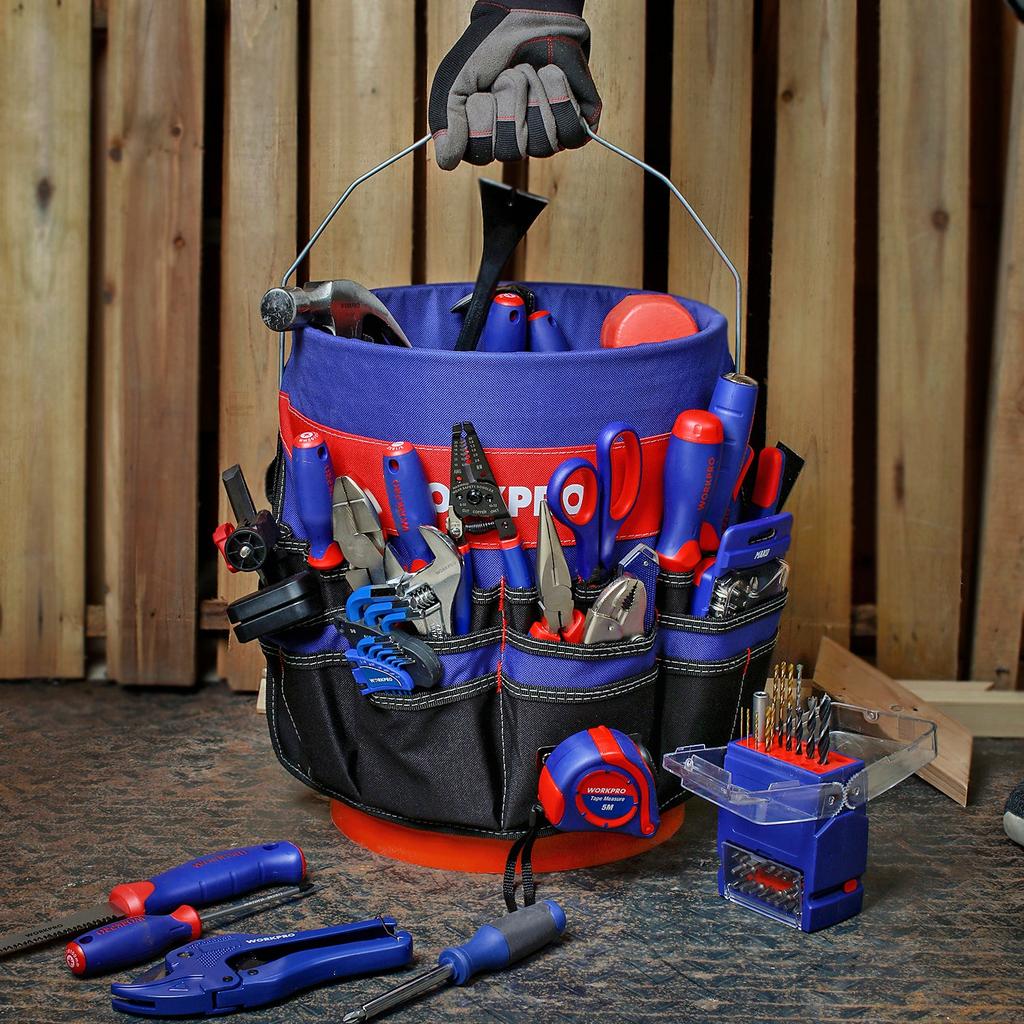 Water Resistant Foldable Tool Bucket Organizer by HitMyNeed