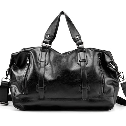 Water-Resistant PU Leather Travel Duffle Bag by HitMyNeed