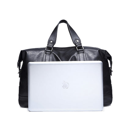 Water-Resistant PU Leather Travel Duffle Bag by HitMyNeed