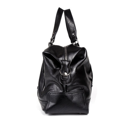 Water-Resistant PU Leather Travel Duffle Bag by HitMyNeed