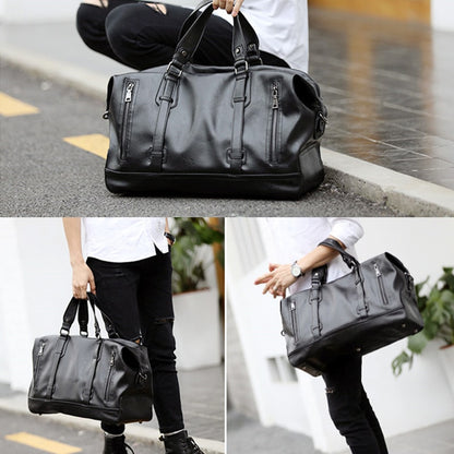 Water-Resistant PU Leather Travel Duffle Bag by HitMyNeed