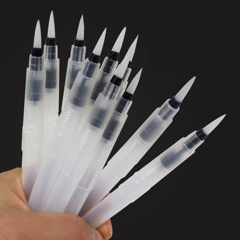 Watercolor Brush Pens Set of 10 with Nylon Tips by HitMyNeed