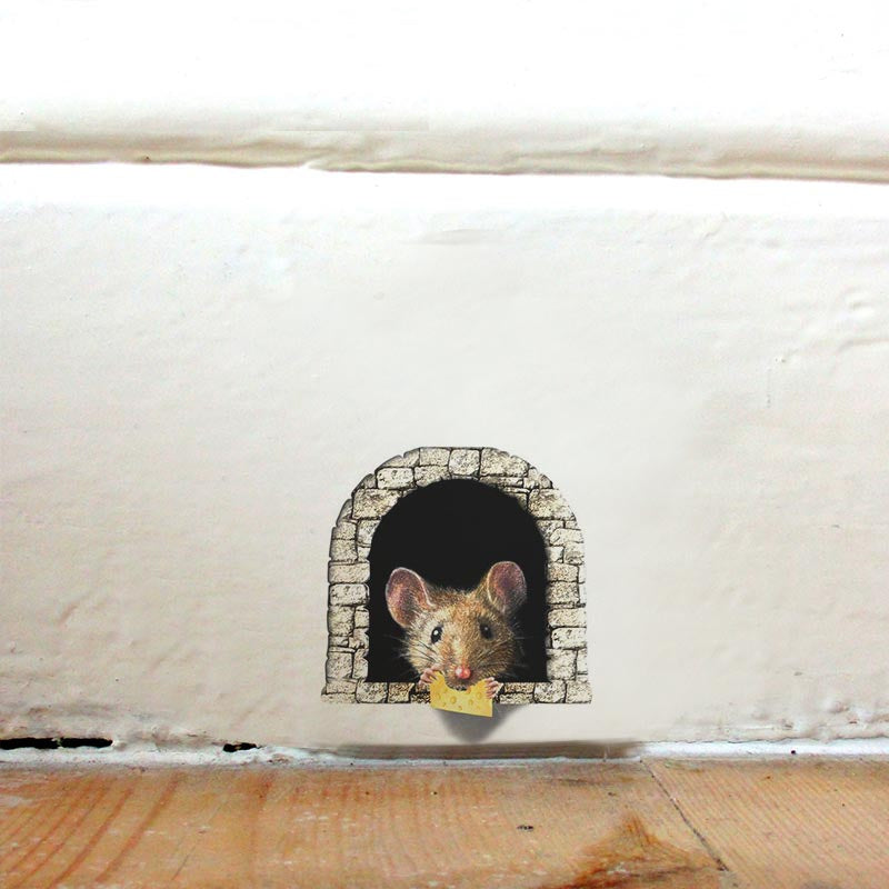Waterproof 3D Mouse Hole Wall Decal Sticker by HitMyNeed