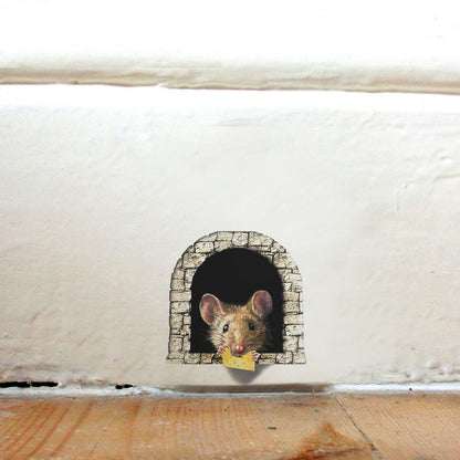 Waterproof 3D Mouse Hole Wall Decal Sticker by HitMyNeed
