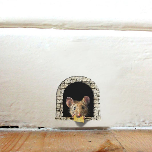 Waterproof 3D Mouse Hole Wall Decal Sticker by HitMyNeed