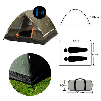 Waterproof 4-Person Camping Tent with Carry Bag by HitMyNeed